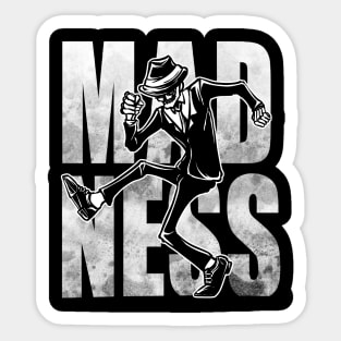 Madness Skull dance illustration design Sticker